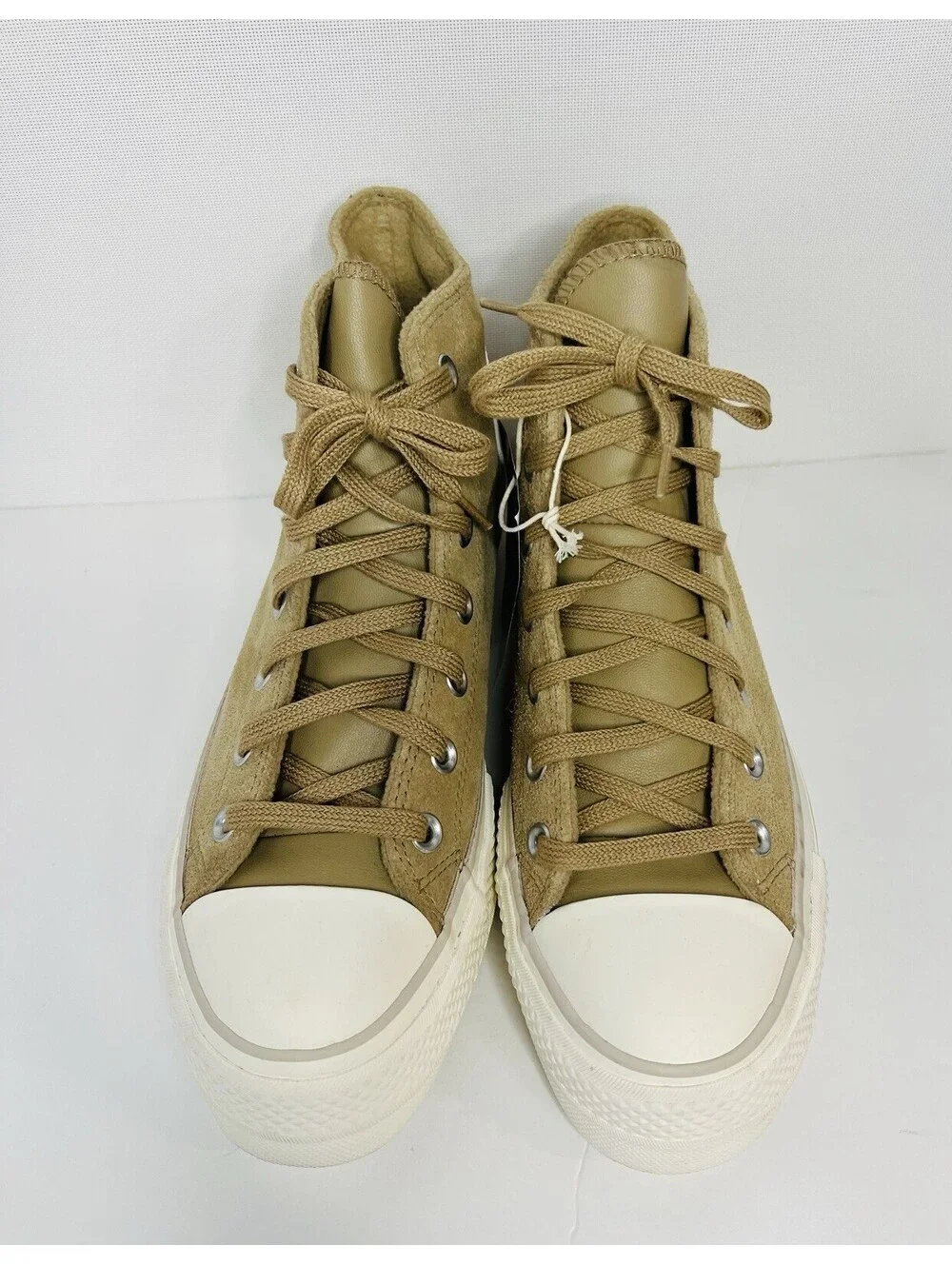 CONVERSE Chuck Taylor all star lift platform sneakers women's size 8.5 khaki New
